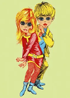 Illustrat Prints: Groovy Kids Dancing