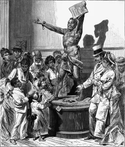 Free Prints: Group Admiring Statue Of Freed Slave