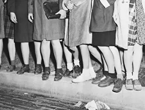 Socks Prints: Group Of Girls Wearing Bobby Socks