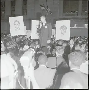 Group Members Singing Outside Convention Center