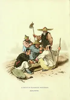 Chinese Prints: A Group of Peasantry Watermen