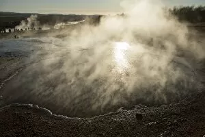 Images Dated 12th February 2013: Group of people at Geysir of Southern region in Iceland