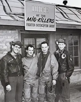 Fighter Prints: Group Of Pilots From Fighter Group