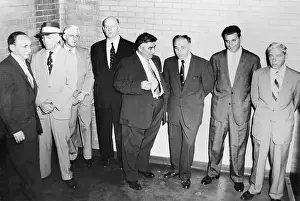 Group Portrait of Eight Defendants in Brinks Robbery Trial