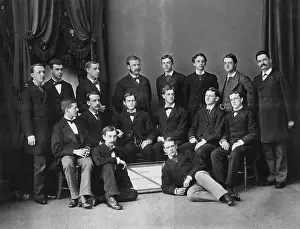 Massachusetts Prints: Group Portrait of Early History Harvard Glee Club