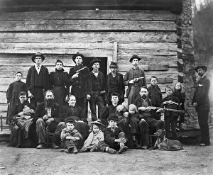 Log Cabin Prints: Group Portrait of The Hatfield Family