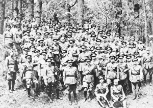 Group Portrait of Military Officials and Troops on Canary Island