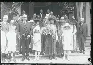 Honor Prints: Group Posing with President and Mrs. Harding