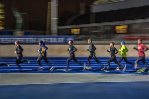 Images Dated 3rd February 2016: A group of runners training