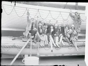 Group Sailing Abroad the S.S. De Grasse