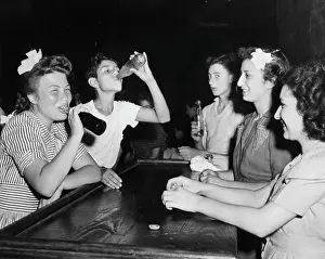 Soda Prints: Group Of Teenagers Enjoy Sodas