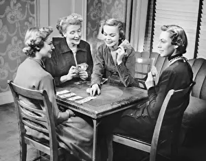 Group of women playing cards