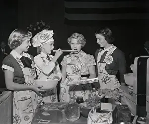 Baking Prints: Group Of Women Tasting Food At Bake Off