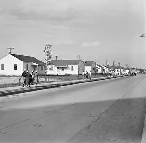 Suburb Prints: Groups Walking On Residential Street