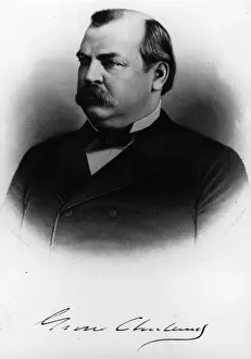 Portrait Male Head Prints: Grover Cleveland