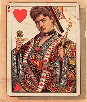 Grover Cleveland's Wife Francis on Playing Card