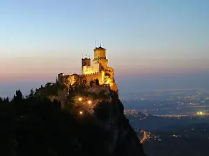 Guaita Fortress at sunset, San Marino