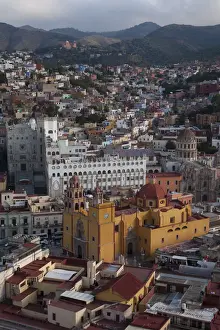 Colonial Style Prints: Guanajuato Mexico from above