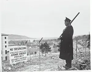 Security Prints: Guard Watching Atomic Plant