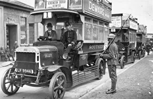General Strike 3rd to 12 May, 1926 Collection: Guarded Bus