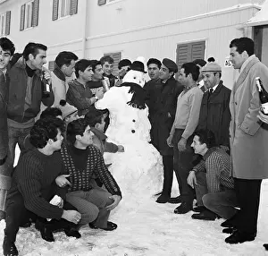 Wolfsburg Prints: Guest Workers Building Snowman