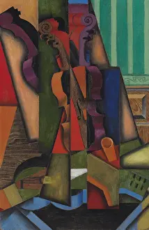 Guitar Prints: Guitar and Violin, 1913. Artist: Gris, Juan (1887-1927)