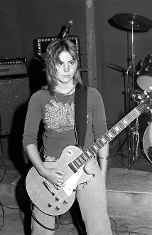 Guitarist Joan Jett of the rock band The Runaways