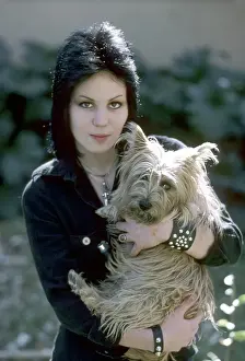 Guitarist Joan Jett of the rock band The Runaways
