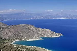 Images Dated 20th April 2014: Gulf of Mirabello, aerial view, near Agios Nikolaos, East Crete, Crete, Greece