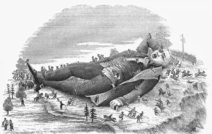 Anxiety Prints: Gulliver Tied Down by Lilliputians