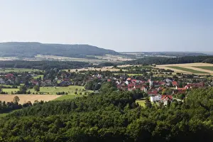 Upper Franconia Prints: Gunzendorf, view from Senftenberg