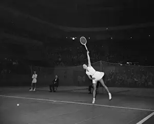 Gussie Moran Playing Tennis
