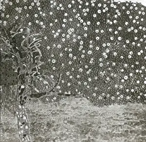 Gustav Klimt. The Golden Apple tree. 1903. The painting was probably destroyed at Castle Immendorf in 1945. Lantern slide