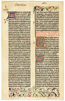 Images Dated 19th March 2017: Gutemberg Bible facsimile 1895