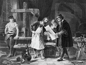 Printing Prints: Gutenberg Taking First Proof