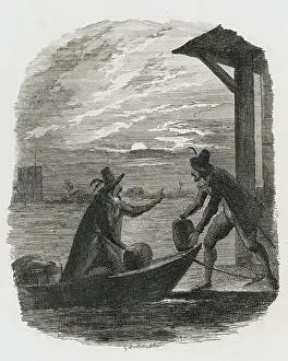 Secrecy Prints: Guy Fawkes and Catesby Exporting Gun Powder Under Moonlight