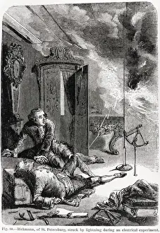 Lightning Prints: G.W. Richmann Struck By Lightning