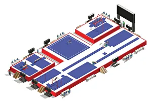 Group Of People Gallery: Gymnastics arena