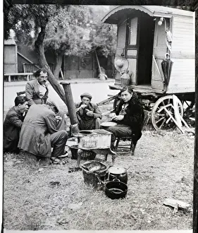 Pilgrimage Prints: Gypsies Cooking On Portable Stove