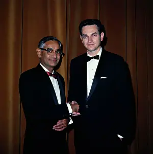 Genetics Prints: H. Gobind Khorana Shaking Hands with Marshall W. Nirenberg