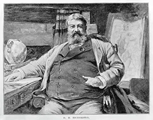 H. H. Richardson Sitting in Chair