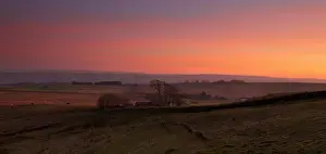 Hadrians Wall at Sunset