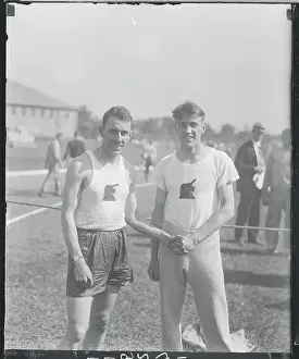 Congratulating Prints: Hahn Congratulated After Winning 800-Meter Race at Olympic Tryouts