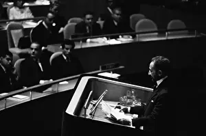 Acr044232 Prints: Haile Selassie Addresses The United Nations