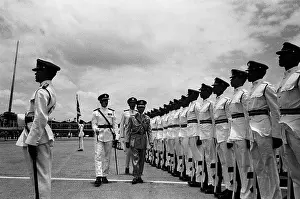 Parade Prints: Haile Selassie Attends A Ceremonial Parade In Chaguaramas Trinidad