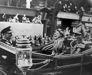 Haile Selassie Waving to Crowds