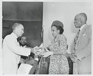 Haitian First Lady Receiving Flowers