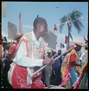 Haitian Protesters with Signs