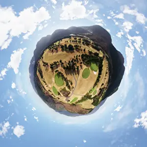 360 Degree View Prints: Hakone Yunohana Golf Courses 360 Aerial Little Planet