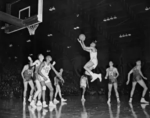 Evanston Prints: Hal Lear Shooting a Basket
